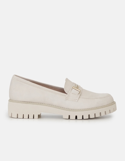 Εικόνα της Loafers μονόχρωμα Ελληνικής Κατασκευής με μεταλλική αγκράφα Πάγου