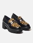 Εικόνα από Loafers με print και τετράγωνο τακούνι Μαύρο