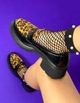 Εικόνα από Loafers με print και τετράγωνο τακούνι Μαύρο