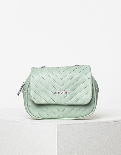 Εικόνα της Τσάντα ώμου μέσης με εξωτερικές ραφές Πράσινο