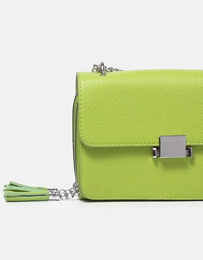 Εικόνα της Τσαντάκι ώμου με μεταλλικές λεπτομέρειες Πράσινο