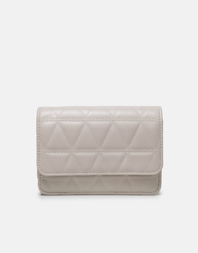 Εικόνα της Μονόχρωμη τσάντα ώμου με χρυσή αλυσίδα Μπεζ