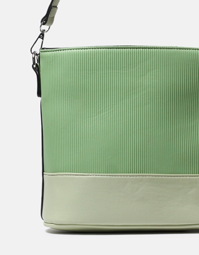 Εικόνα της Basic τσάντα ώμου με ανάγλυφη λεπτομέρεια Πράσινο