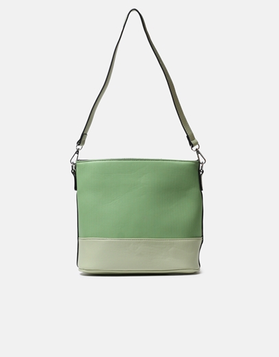 Εικόνα της Basic τσάντα ώμου με ανάγλυφη λεπτομέρεια Πράσινο
