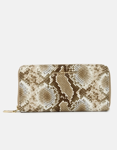 Εικόνα της Πορτοφόλι με σχέδιο print και φερμουάρ Πούρο