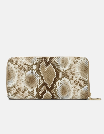 Εικόνα της Πορτοφόλι με σχέδιο print και φερμουάρ Πούρο