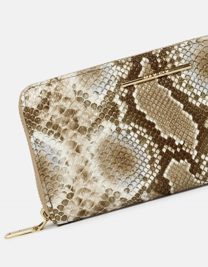 Εικόνα της Πορτοφόλι με σχέδιο print και φερμουάρ Πούρο