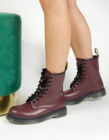 Μονόχρωμα αρβυλάκια basic με κορδόνια | Inshoes.gr Μπορντώ