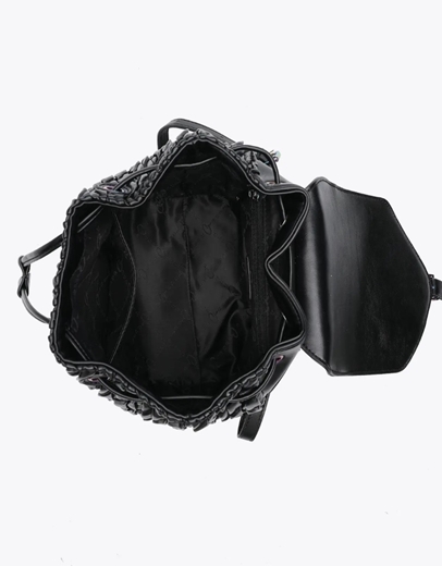 Εικόνα της Γυναικεία τσάντα πλάτης με ιδιαίτερο μοτίβο Μαύρο