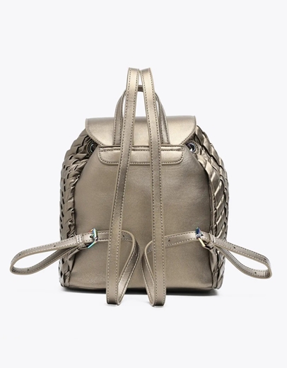 Εικόνα της Γυναικεία τσάντα πλάτης με ιδιαίτερο μοτίβο Μπρονζέ