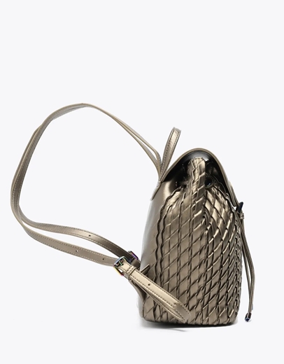 Εικόνα της Γυναικεία τσάντα πλάτης με ιδιαίτερο μοτίβο Μπρονζέ