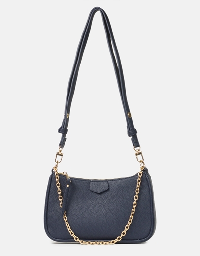 Εικόνα της Μονόχρωμο basic τσαντάκι ώμου Μπλε