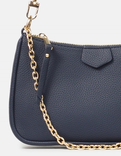 Εικόνα της Μονόχρωμο basic τσαντάκι ώμου Μπλε