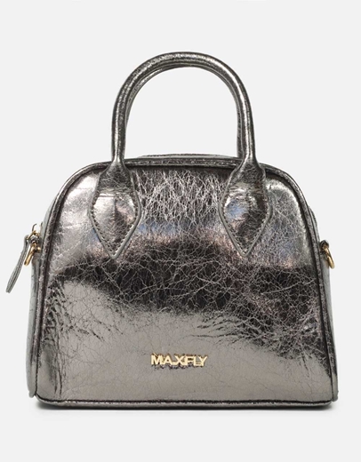 Εικόνα της Γυναικείο τσαντάκι χειρός με φερμουάρ Ασημί