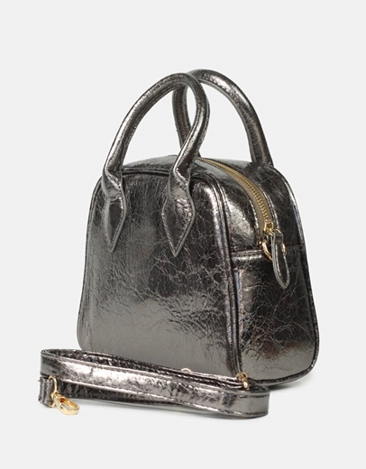 Εικόνα της Γυναικείο τσαντάκι χειρός με φερμουάρ Ασημί