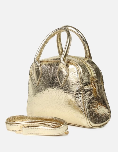 Εικόνα της Γυναικείο τσαντάκι χειρός με φερμουάρ Χρυσό