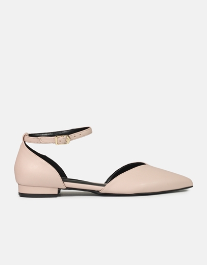 Εικόνα της Μονόχρωμες μυτερές μπαλαρίνες Ελληνικής κατασκευής Nude