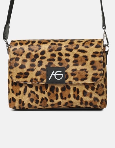 Εικόνα της Χειροποίητη τσάντα ώμου με μαίανδρο ελληνικής κατασκευής S Λεοπάρ