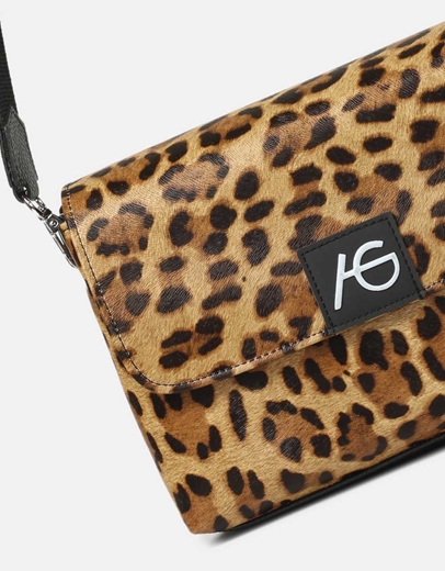 Εικόνα της Χειροποίητη τσάντα ώμου με μαίανδρο ελληνικής κατασκευής S Λεοπάρ