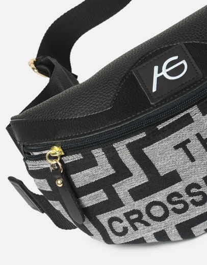 Εικόνα της Crossbody χειροποίητο τσαντάκι με μαίανδρο S Γκρι