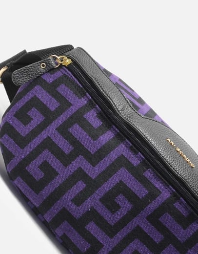 Εικόνα της Crossbody χειροποίητο τσαντάκι με μαίανδρο S Μωβ
