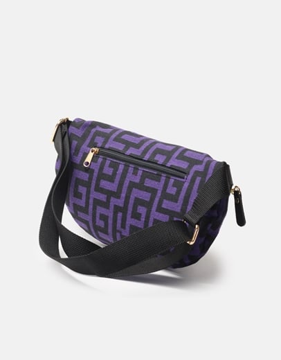 Εικόνα της Crossbody χειροποίητο τσαντάκι με μαίανδρο S Μωβ