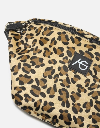 Εικόνα της Crossbody χειροποίητο τσαντάκι με μαίανδρο L Λεοπάρ