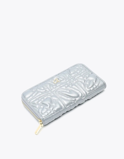 Εικόνα της Γυναικείο πορτοφόλι μονόχρωμο με μοτίβο Γκρι