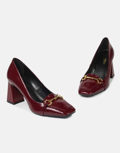 Εικόνα της Γόβες λουστρίνι με αγκράφα ελληνικής κατασκευής Μπορντώ