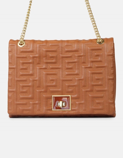 Εικόνα της Τσάντα ώμου με μοτίβο μαιάνδρου L Ταμπά