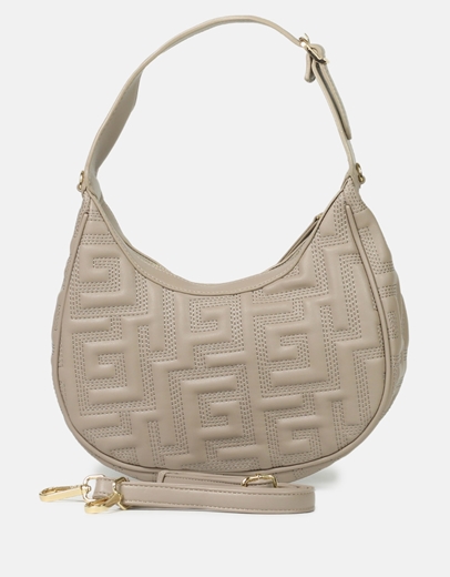 Εικόνα της Τσαντάκι χειρός με μοτίβο μαιάνδρου Μπεζ