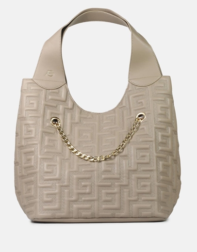 Εικόνα της Τσάντα χειρός με αλυσίδα και μοτίβο μαιάνδρου Πούρο