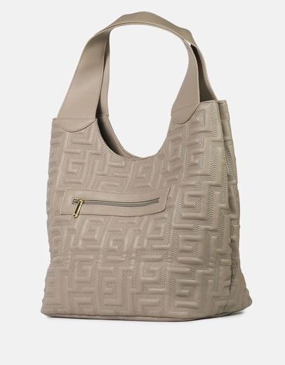 Εικόνα της Τσάντα χειρός με αλυσίδα και μοτίβο μαιάνδρου Πούρο