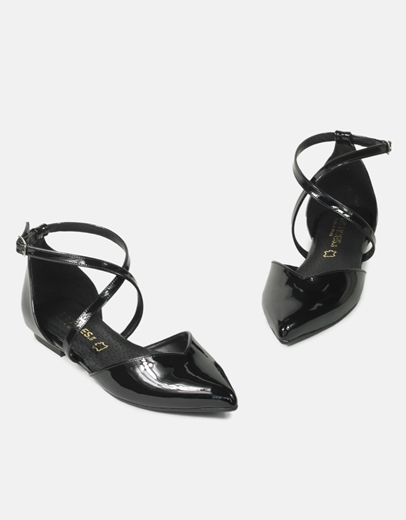 Εικόνα της Γοβάκια Ελληνικής κατασκευής με μπαρέτα Μαύρο