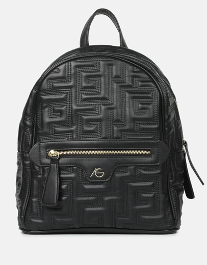 Εικόνα της Σακίδιο πλάτης με μοτίβο μαιάνδρου Μαύρο