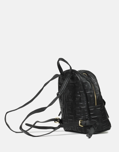 Εικόνα της Σακίδιο πλάτης με μοτίβο μαιάνδρου Μαύρο