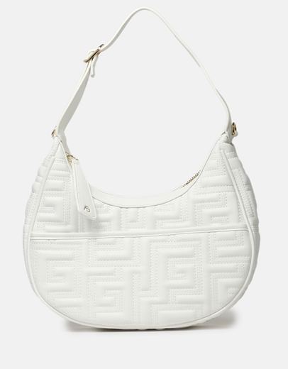 Εικόνα της Τσαντάκι χειρός με μοτίβο μαιάνδρου Λευκό