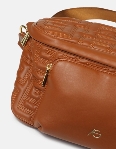 Εικόνα της Crossbody τσαντάκι με μοτίβο μαιάνδρου Ταμπά