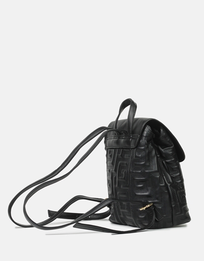 Εικόνα της Σακίδιο πλάτης με μοτίβο μαιάνδρου και μαγνητικό κλιπ Μαύρο