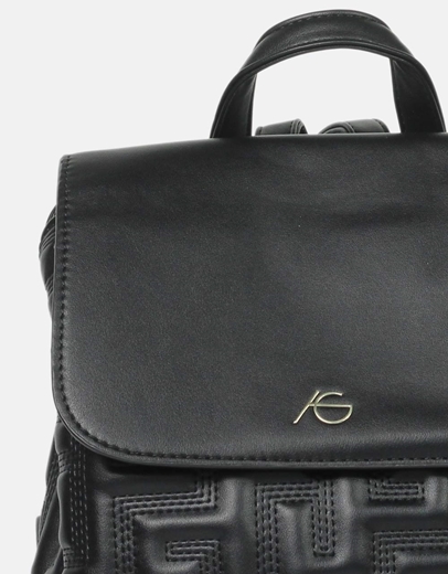 Εικόνα της Σακίδιο πλάτης με μοτίβο μαιάνδρου και μαγνητικό κλιπ Μαύρο