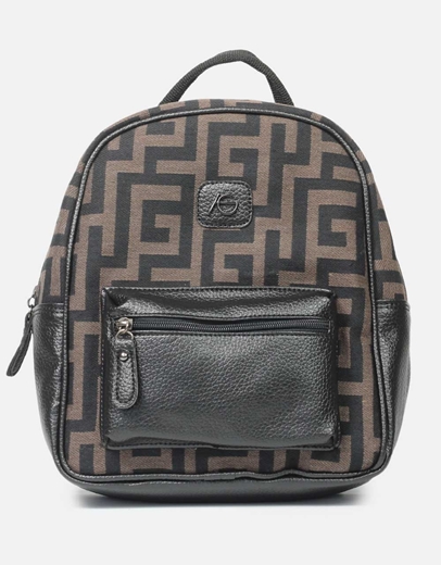 Εικόνα της Χειροποίητο σακίδιο πλάτης με μαίανδρο Καφέ