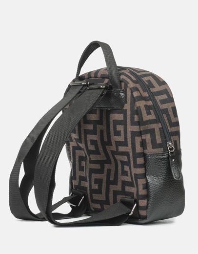 Εικόνα της Χειροποίητο σακίδιο πλάτης με μαίανδρο Καφέ