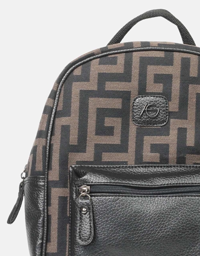 Εικόνα της Χειροποίητο σακίδιο πλάτης με μαίανδρο Καφέ