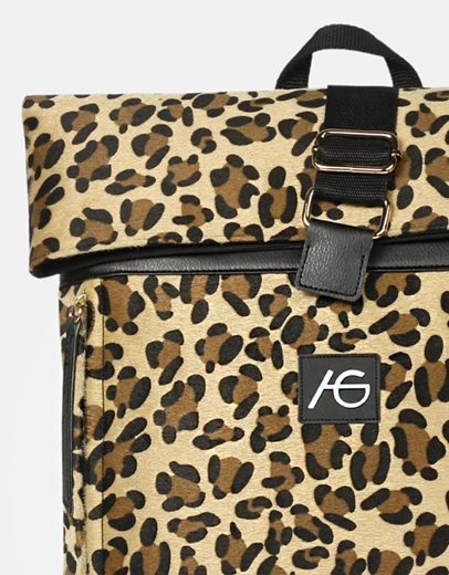 Εικόνα της Χειροποίητο σακίδιο πλάτης φάκελος με μαίανδρο Λεοπάρ
