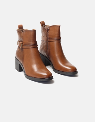 Εικόνα της Μποτάκια με τακούνι και διακοσμητικό ζωνάκι Ταμπά