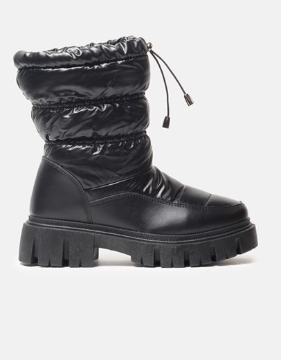 Εικόνα της Apres ski μποτάκια με τρακτερωτή σόλα Μαύρο