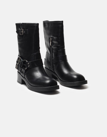 Εικόνα της Μποτάκια bikers με διακοσμητικούς τοκάδες Μαύρο