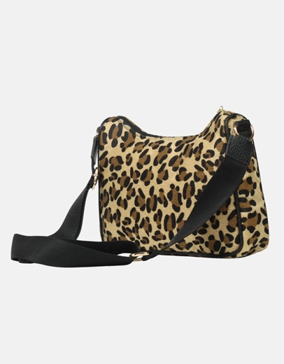 Εικόνα της Χειροποίητη τσάντα χιαστί με μαίανδρο Λεοπάρ