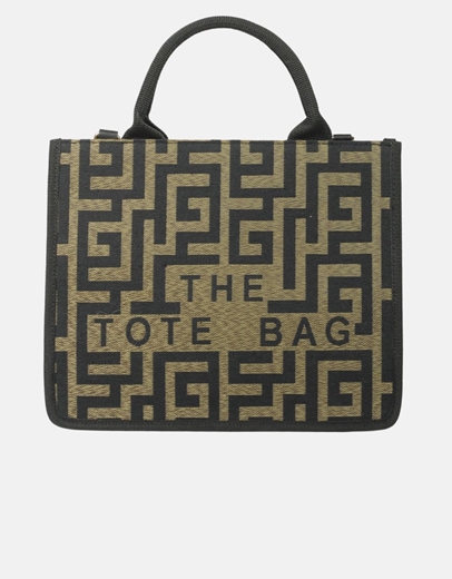 Εικόνα της Xειροποίητη τσάντα χειρός μαίανδρος με προσαρμοζόμενο λουρί ώμου Χρυσό