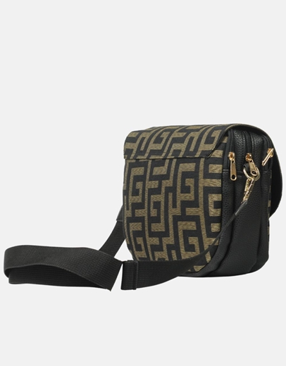 Εικόνα της Χειροποίητο τσαντάκι με μαίανδρο και προσαρμοζόμενο ιμάντα Χρυσό